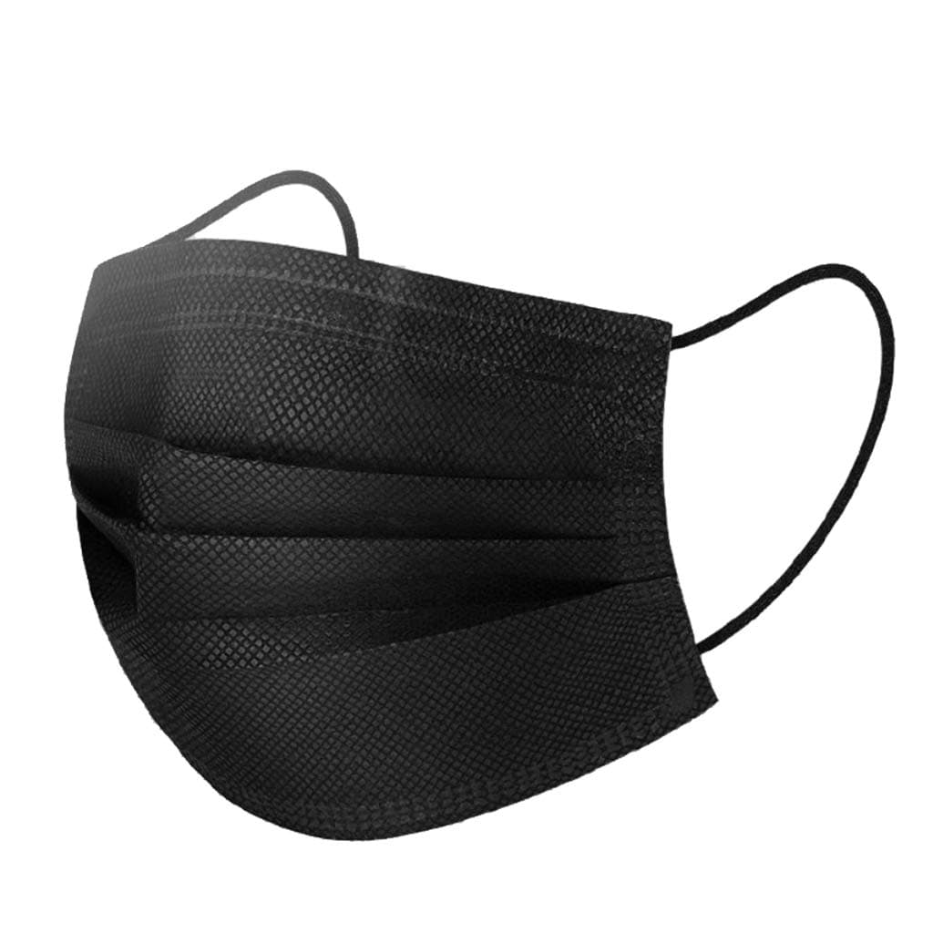 Smaersty 1pc Disposable Black Face Shield 3 Layer Anti-Dust Surgical