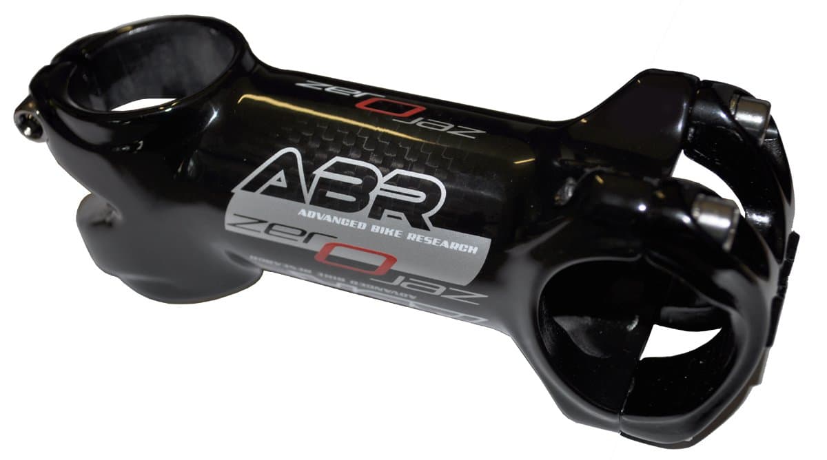 ABR Zero Carbon C Bicycle Lightweight Handlebar Stem Carbon Wrap 3D Forged 6061 T6 Size: 1" 1/8" - Bar Bore: 31.8mm - Length: 90mm Black