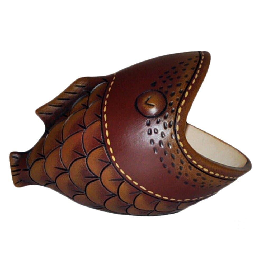 Mixmax Creative Ceramic Crafts Lucky Fish Cigar Ashtray Cigarette Art Decorative Ash Tray Holder Table Home Bar Decor for Men Smokers