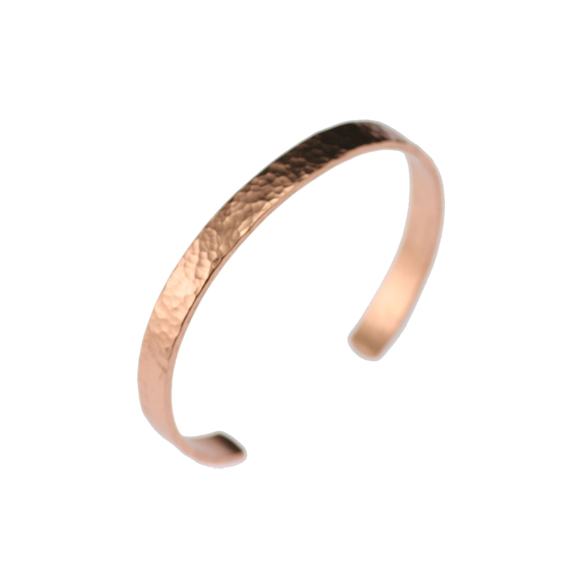 Hammered Copper Cuff Bracelet Durable Copper - Lightweight - 100% Uncoated Solid Copper