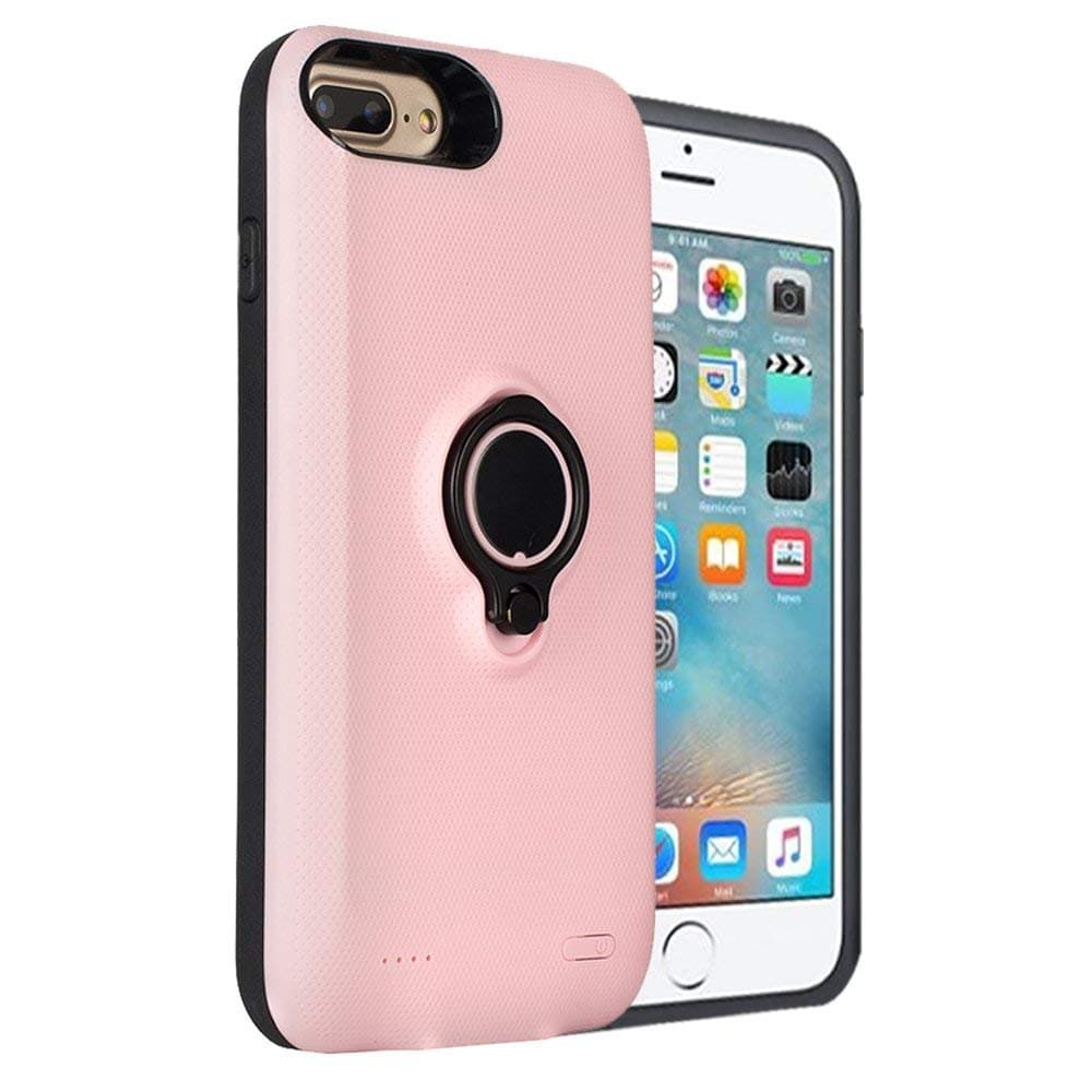liphier iPhone 8 Plus/ 7 Plus Battery Case - 7200mAh Rechargeable External Battery Charger Case, Portable Power Charger Protective Charging Case for iPhone 8 Plus, 7 Plus (5.5 Inch) (Pink)