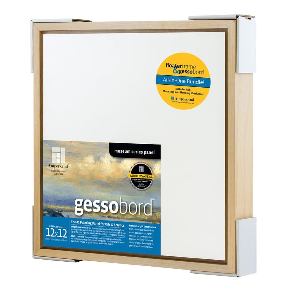 Float Frame 12x12 Maple + 12x12 Gessobord Kit