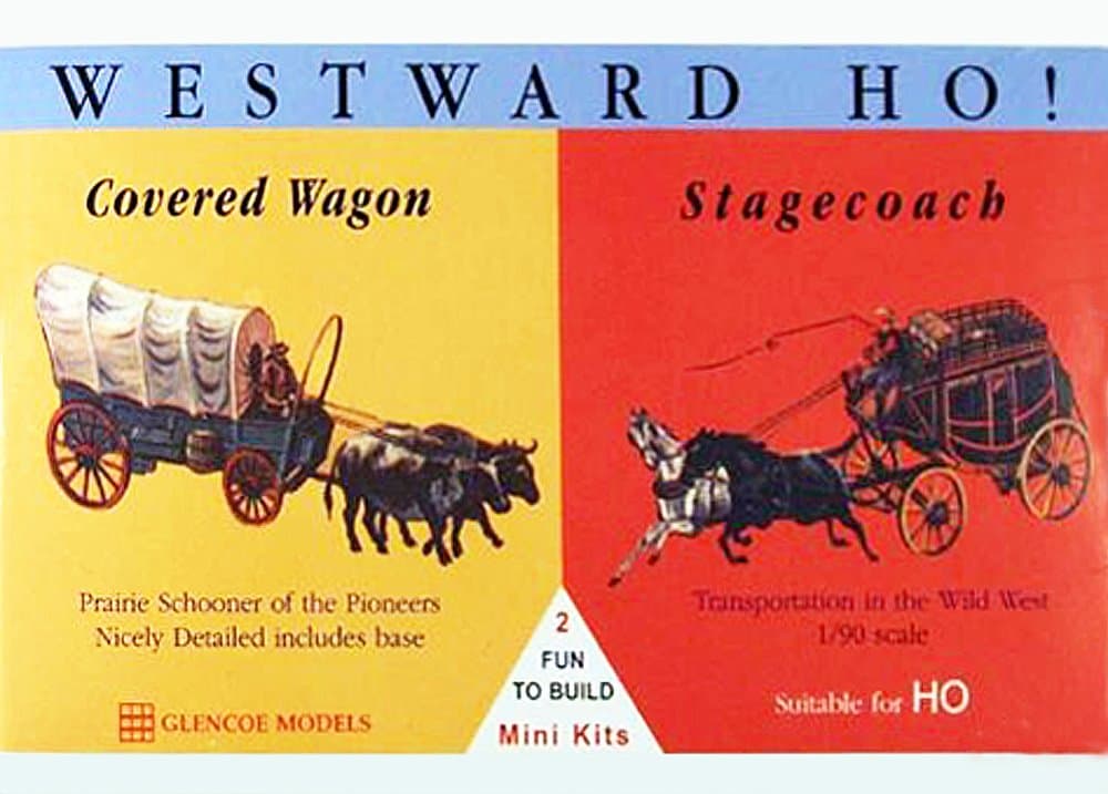 Glencoe Models 1:87 Scale Westward Ho! Covered Wagon/Stagecoach