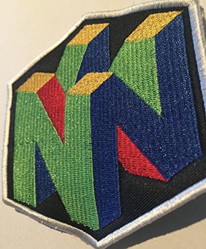 N64 NINTENDO 64 black patch 4 x 4 INCHES Mario Zelda RARE!