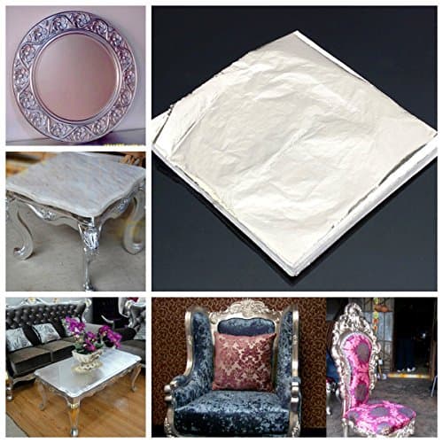 Silver Leaf Sheets 999/1000 Real Silver 1000 pcs Silver 100% Leaf Sheets For Cooking Art NEW Genuine Authentic for, Decoration, Health &amp; Beauty, Home Arts &amp; Crafts, Metal Working,