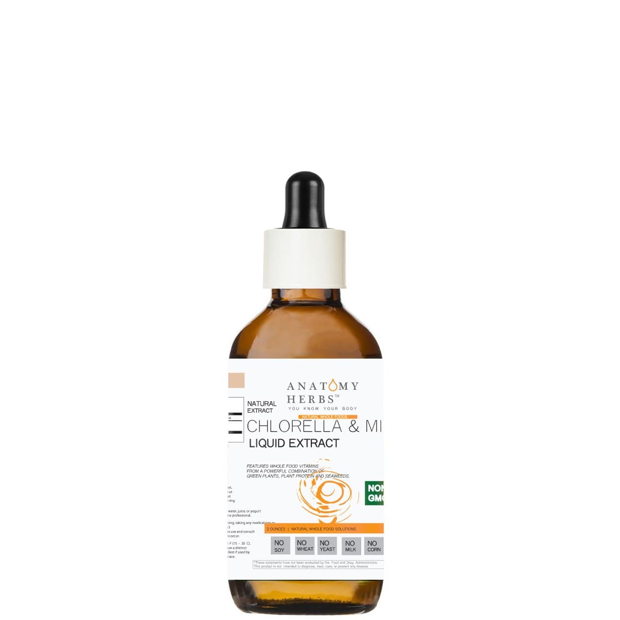 Chlorella & Milk Thistle Liquid Extract, Alcohol Free, Non-GMO