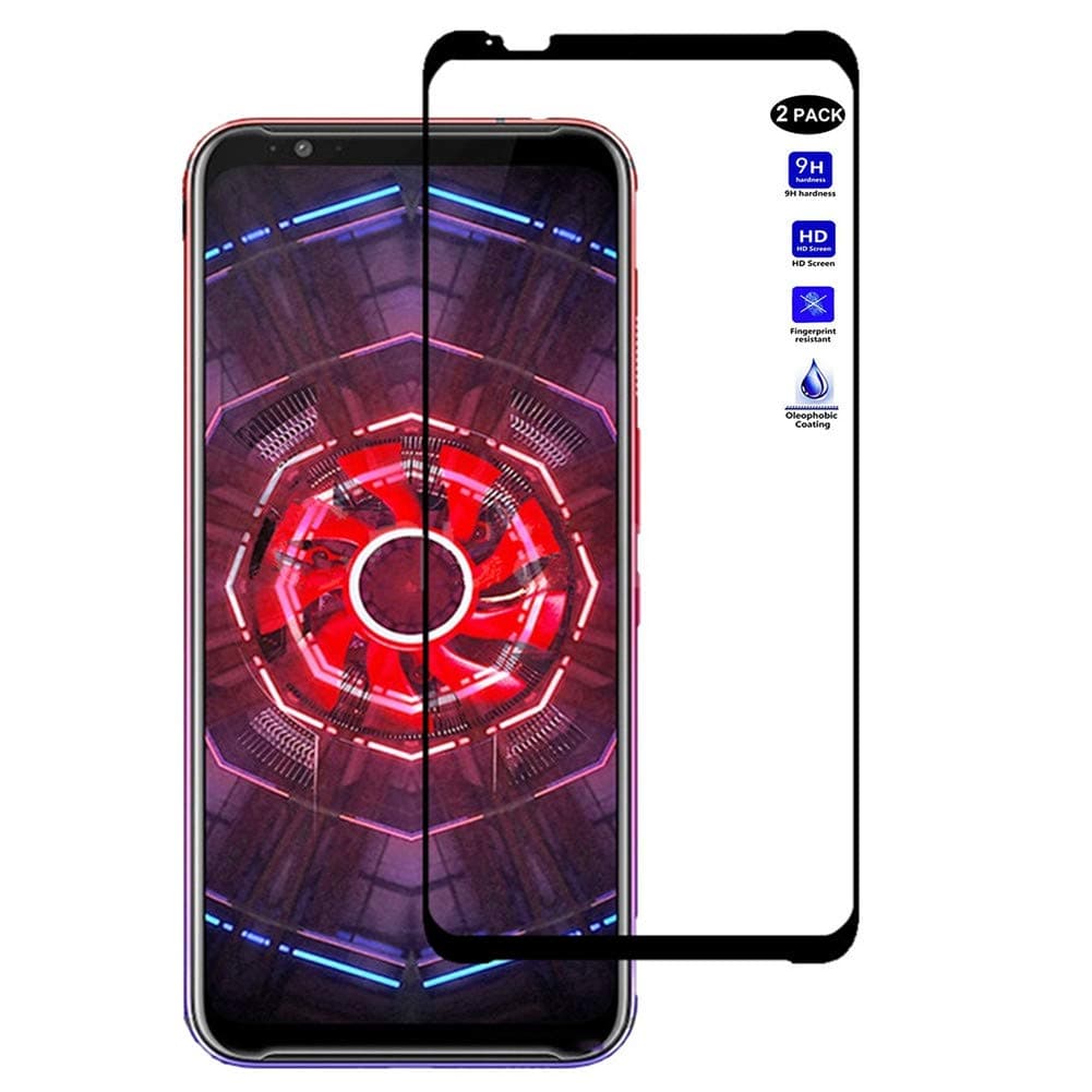 XMTON ZTE Nubia Red Magic 3 6.65" Screen Protector,Full Coverage 2.5D 0.3mm 9H Hardness Tempered Glass Clear Screen Protector for ZTE Nubia Red Magic 3 Smartphone (Black-2)