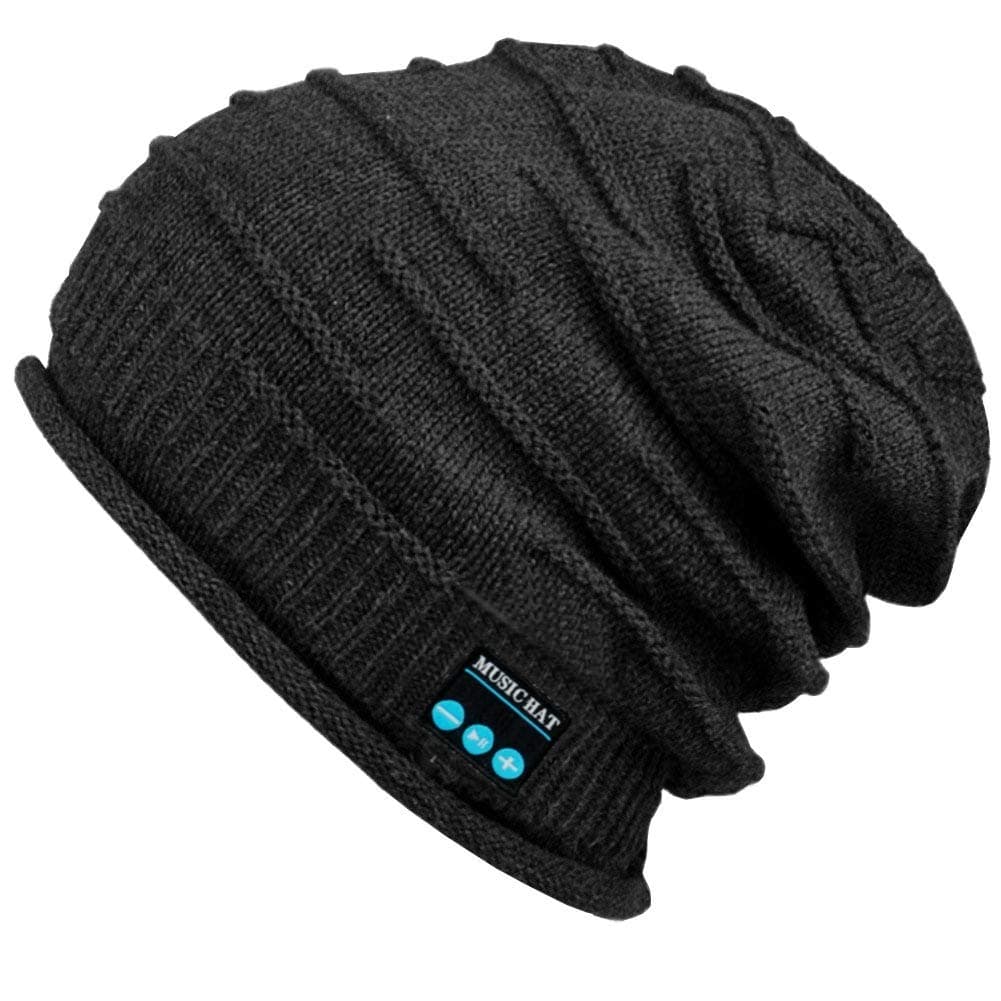 Upgraded Wireless Bluetooth Beanie Hat with Headphones V5.0, Unique Christmas Tech Gifts for Teen Boys/Girls/Boyfriend/Him/Husband/Men/Dad/Women/Stocking Stuffers/Built-in HD Stereo Speakers & Mic
