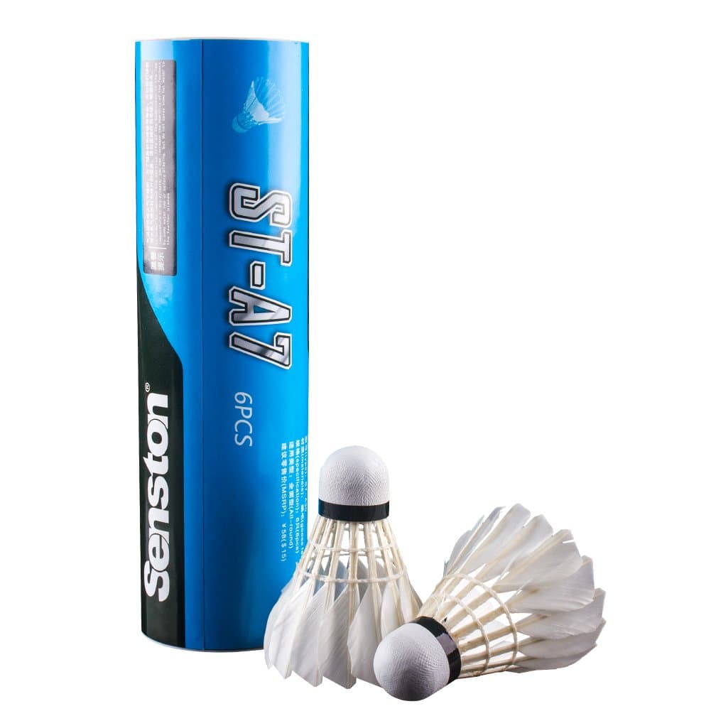 Senston Badminton Shuttlecocks 6/12 Pcs Feather Shuttlecocks Training Badminton Balls for Indoor Outdoor Sports Training with Excellent Stability performance and Durability