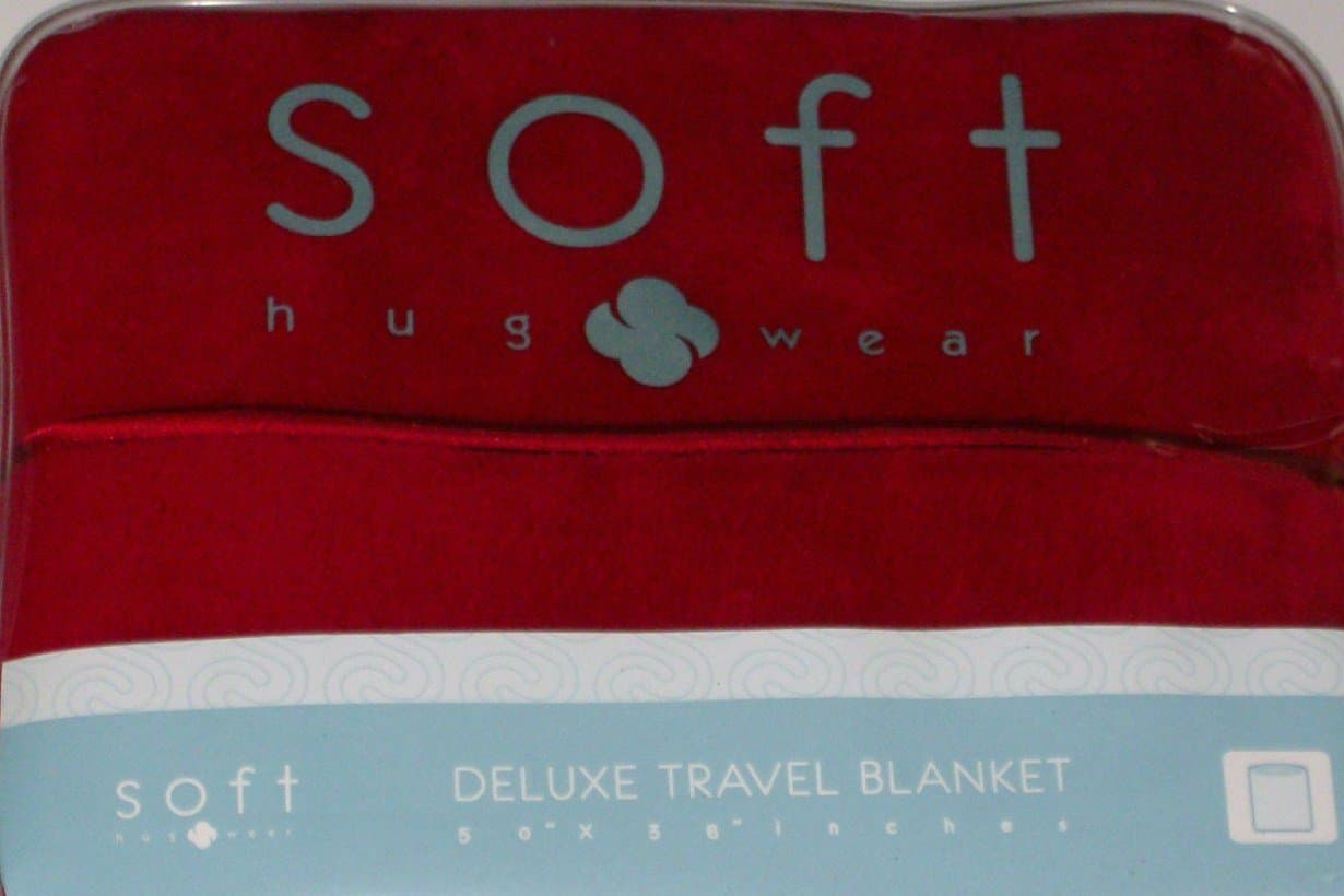 Soft Hugwear Travel Blanket, Red