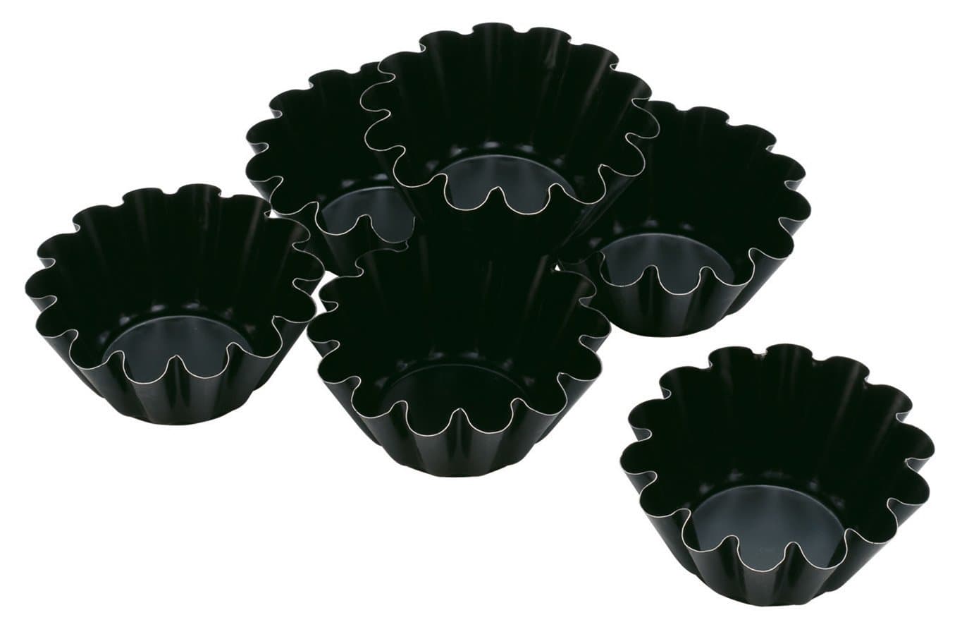 Piazza 6 pcs pack- High Fluted Brioche Mould - Non-stick Aluminium