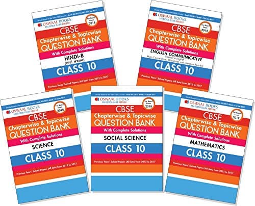 Oswaal CBSE Chapterwise and Topicwise Question Bank with Complete Solutions for Class 10 Hindi B, English Communicative, Science, Social Science & Maths for Class 10 (Set 10QA)