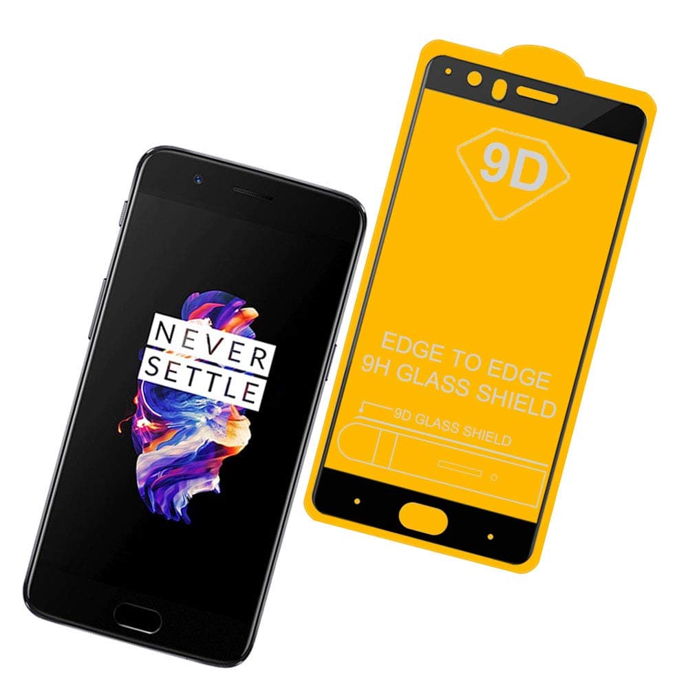Oneplus 5 Screen Protector, Full Screen Coverage 9D Self Attaching Electrostatic Adherence 9H Hardness Tempered Glass Protector