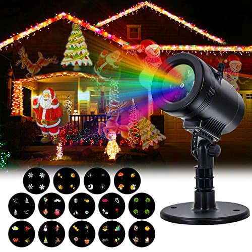 LED Projector Light Christmas- Tunnkit Upgraded 14 Switchable Patterns/Slides Decorative Light for Any Holiday,4 Speeds,Auto-Timer,Thermal Module,IP65 Waterproof