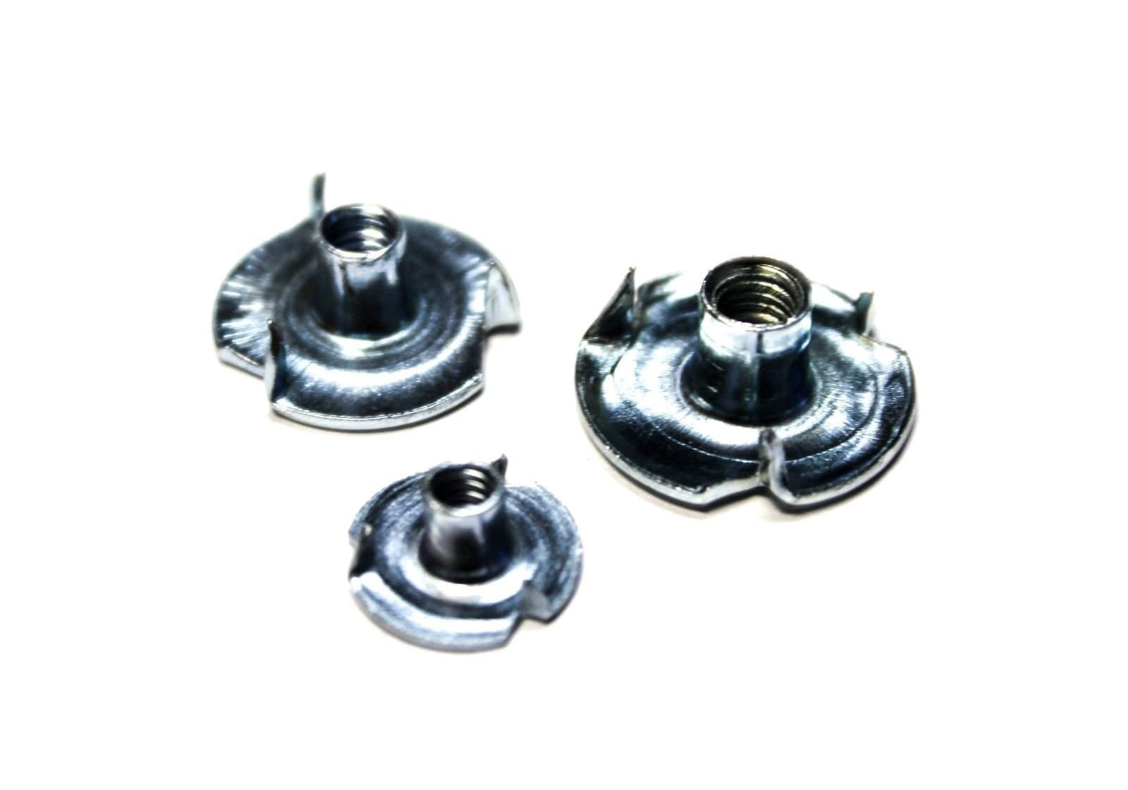 (50) #6-32 x 1/4" -3 PRONG- TEE NUTS (T Nuts) ZINC