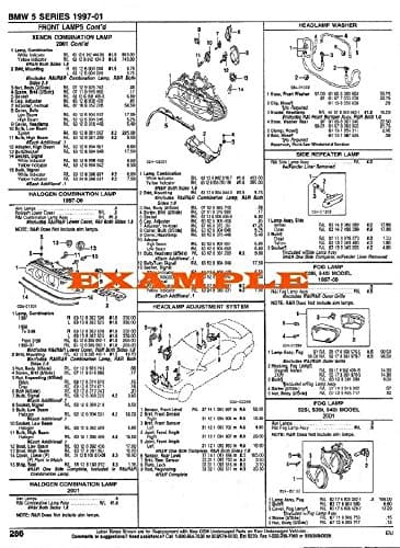 2003 MITSUBISHI LANCER EVOLUTION PART NUMBERS, LABOR &amp; PRICE ILLUSTRATED SHEETS