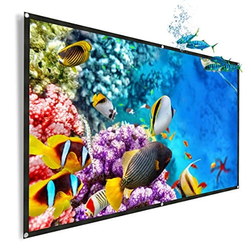 OWLENZ 100- inch 16:9 Portable Projector Screen Simple Wall Mounted Front &amp; Rear Window Projection Screen Flexible Cloth Indoor Outdoor Backyard Theater Suitable for HDTV/Sports/Movies/Presentations