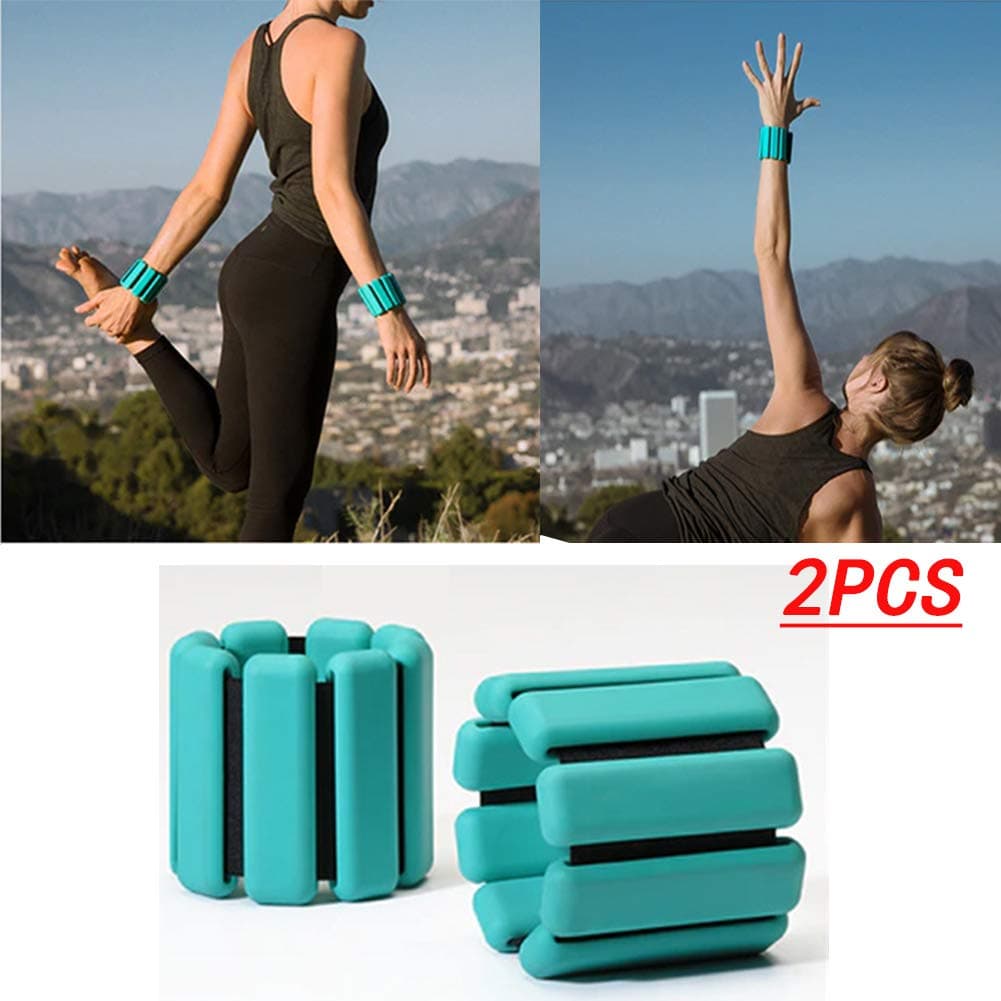 2pcs Ankle Straps,Ankle Weight Ring,Fully Adjustable Weight-bearing Bracelet - Premium Padded Double D-Ring Ankle Cuffs for Gym Workouts,Fitness Equipment for Leg Exercises,Weight Lifting,1 pound/pair