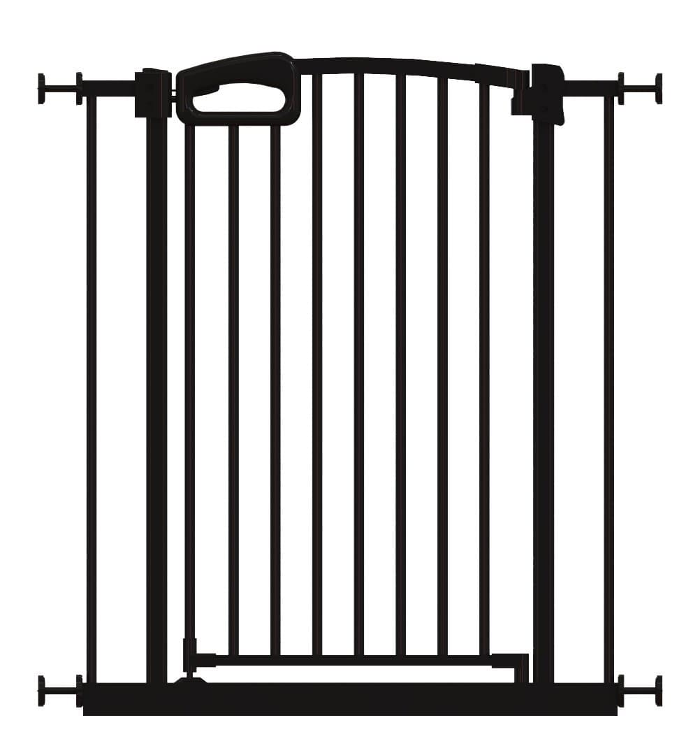 Perma Child Safety Secure Handle Doorway Gate, Black