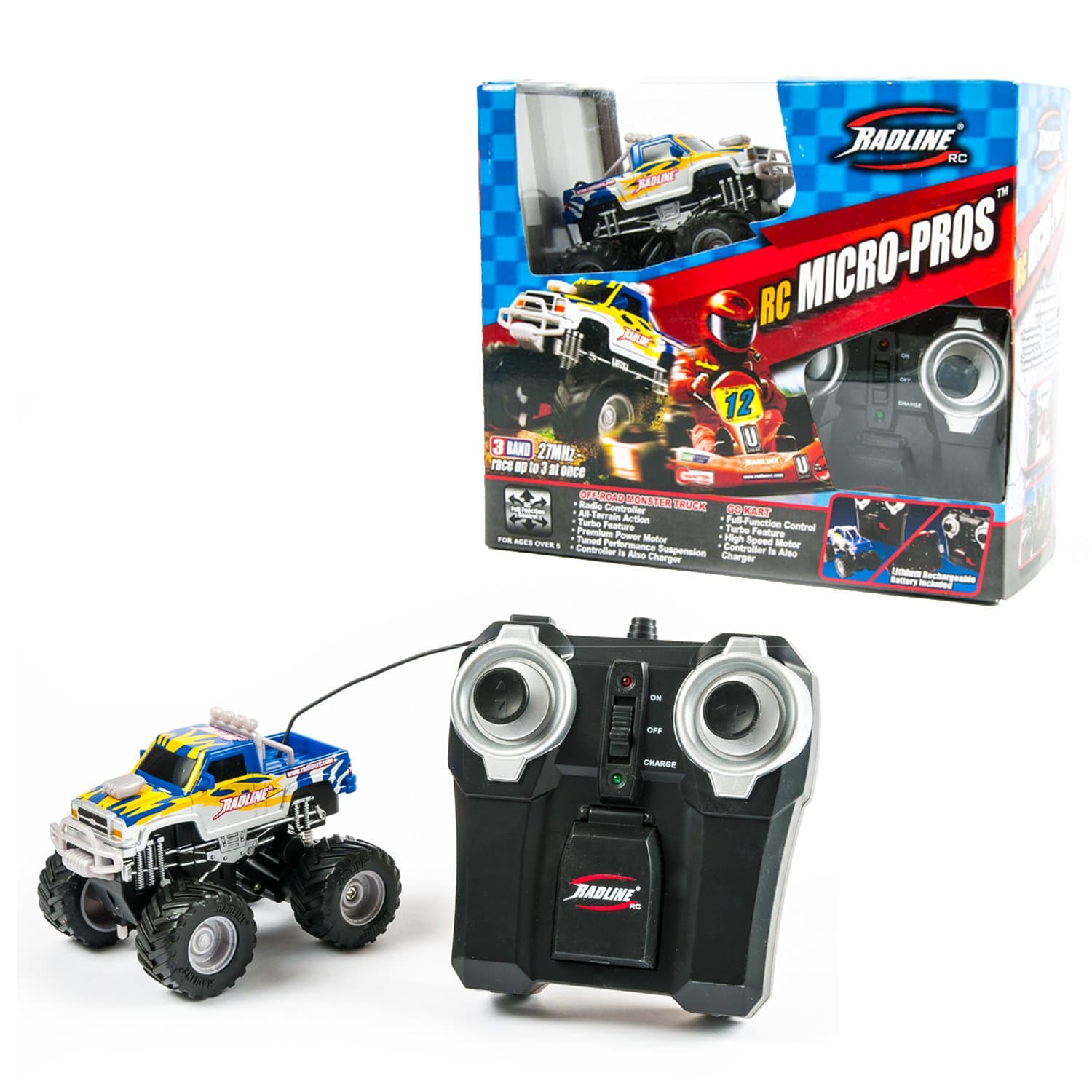 Radline RC Micro-Pros Remote Control Off-Road Monster Racing Truck Lorry Toy