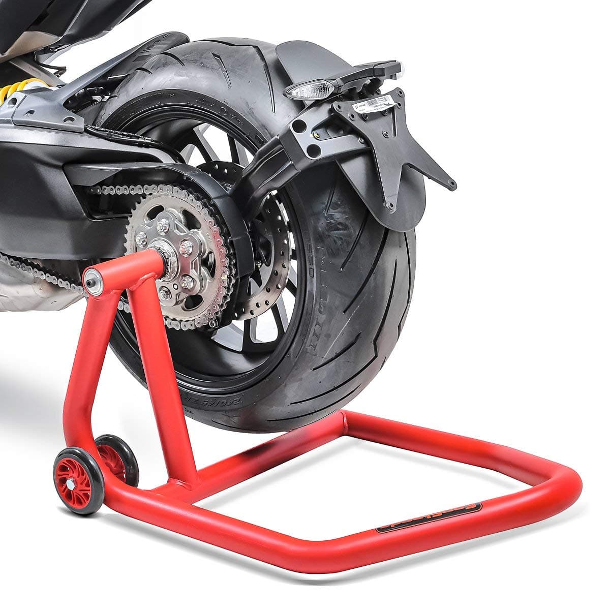 Rear Paddock Stand Ducati 848 Evo 11-13 ConStands Single One red