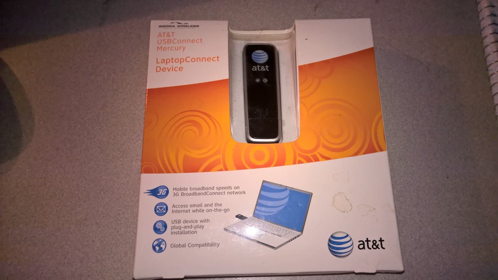 Sierra Wireless Mercury USB Modem Adaptor GSM ATnT