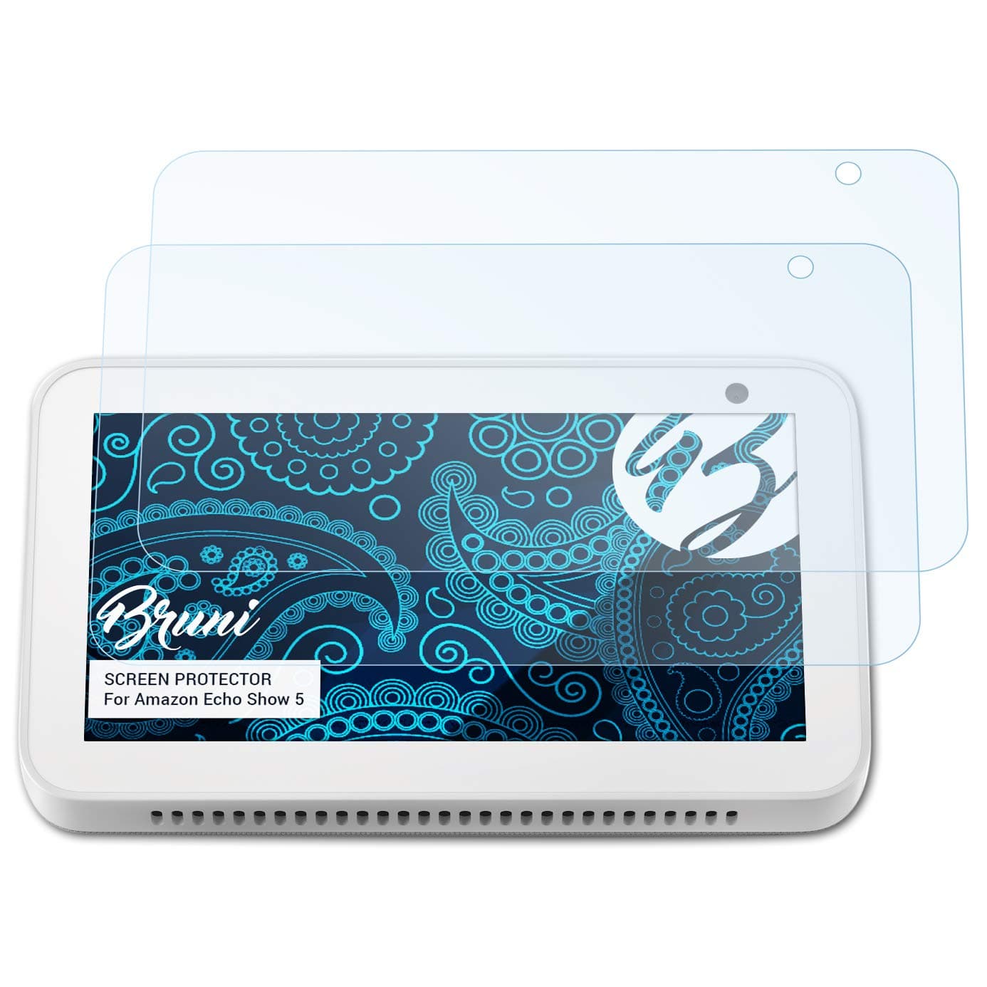 Bruni Screen Protector compatible with Amazn Echó Show 5 Protector Film, crystal clear Protective Film (2X)