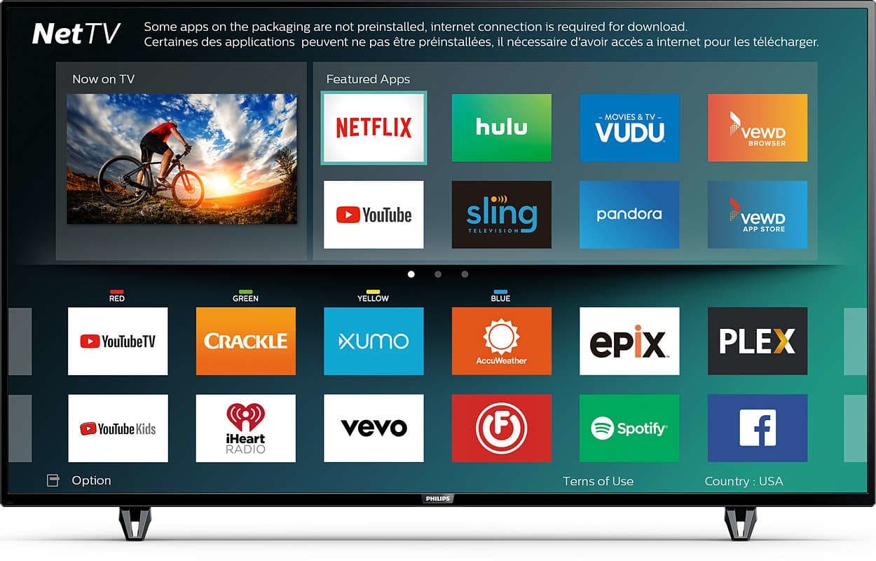 Philips 55” Class 4K UHD LED TV with HDR 10 and Smart TV (55PFL5703/F7)