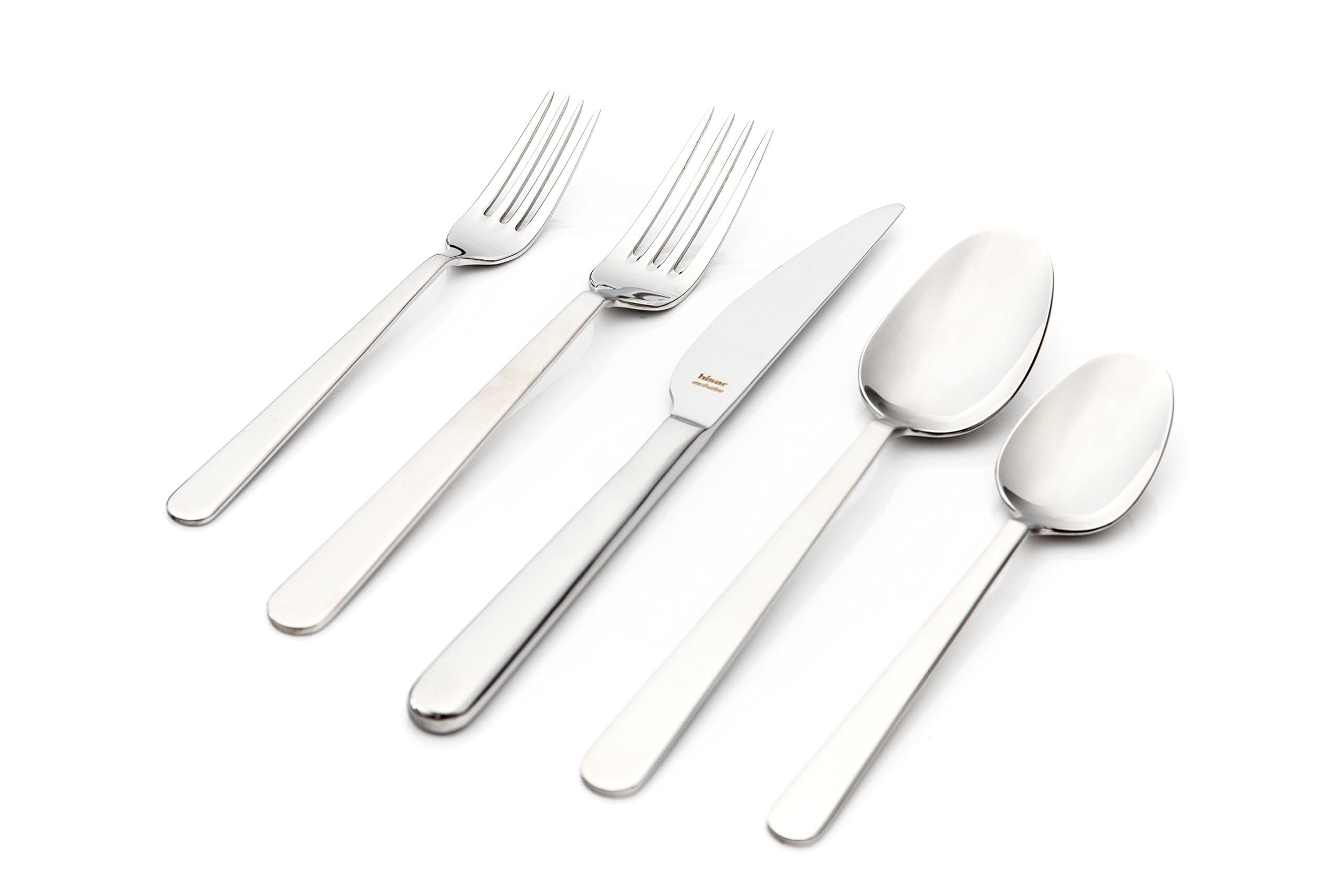 Hisar 30 Piece Nice Flatware Set, Mirror-Polished Finish
