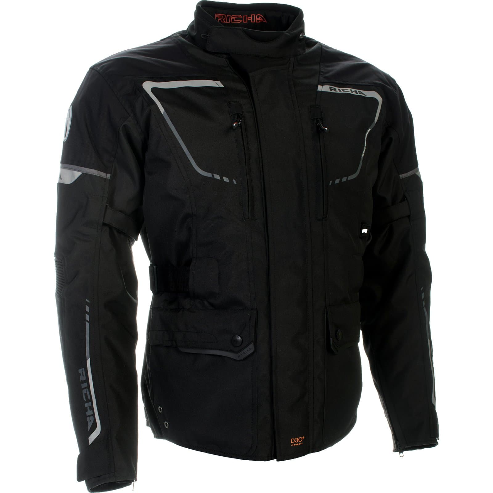 Richa Phantom 2 Waterproof Textile Breathable Motorcycle Jacket - Black XL
