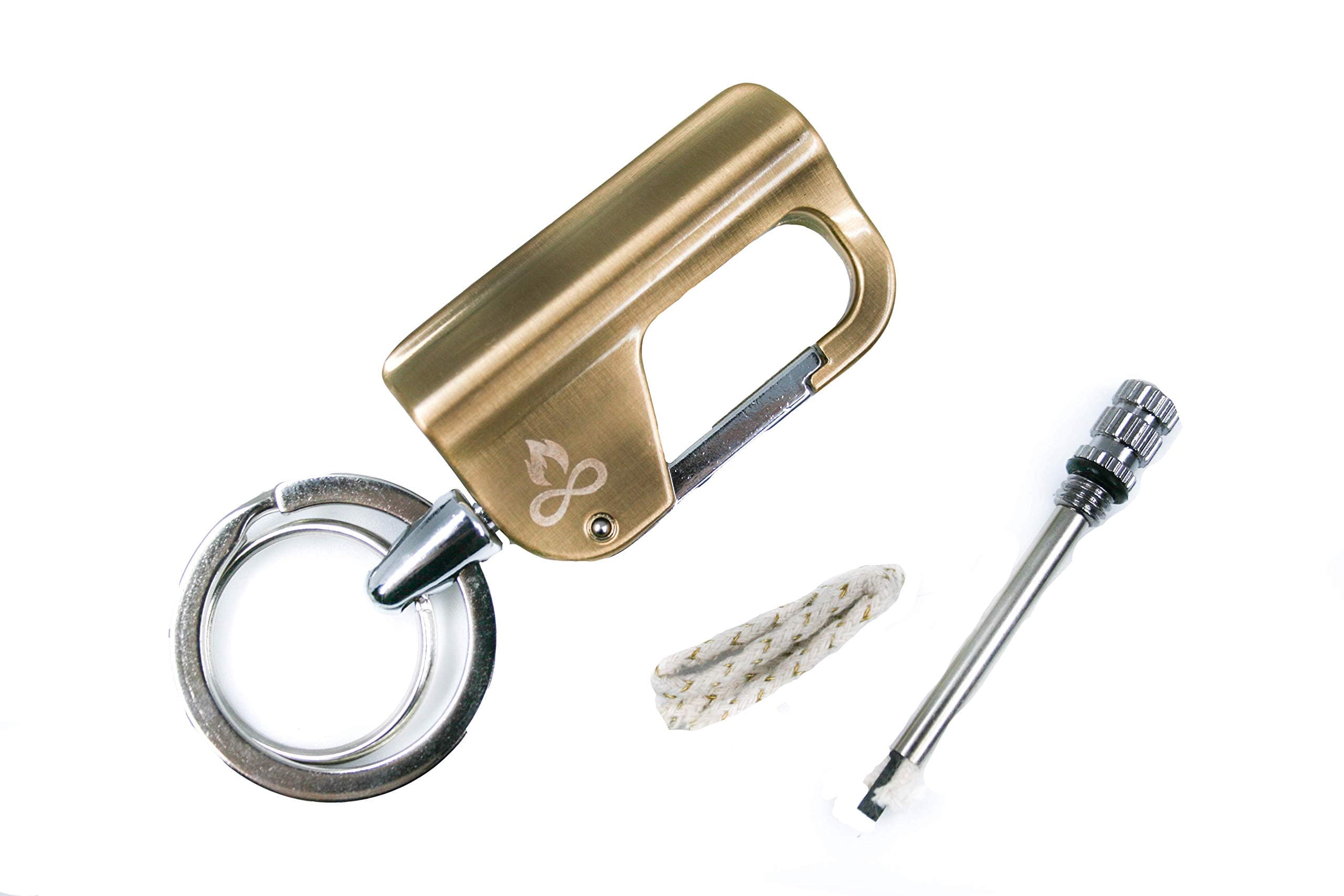 Infinity Match, Permanant Match, Waterproof Matches, Permanent Match, Windproof Match with Carabiner Keychain and 2 Split Rings, Perfect Outdoor Survival Equipment, Match Stick, Fire Starter