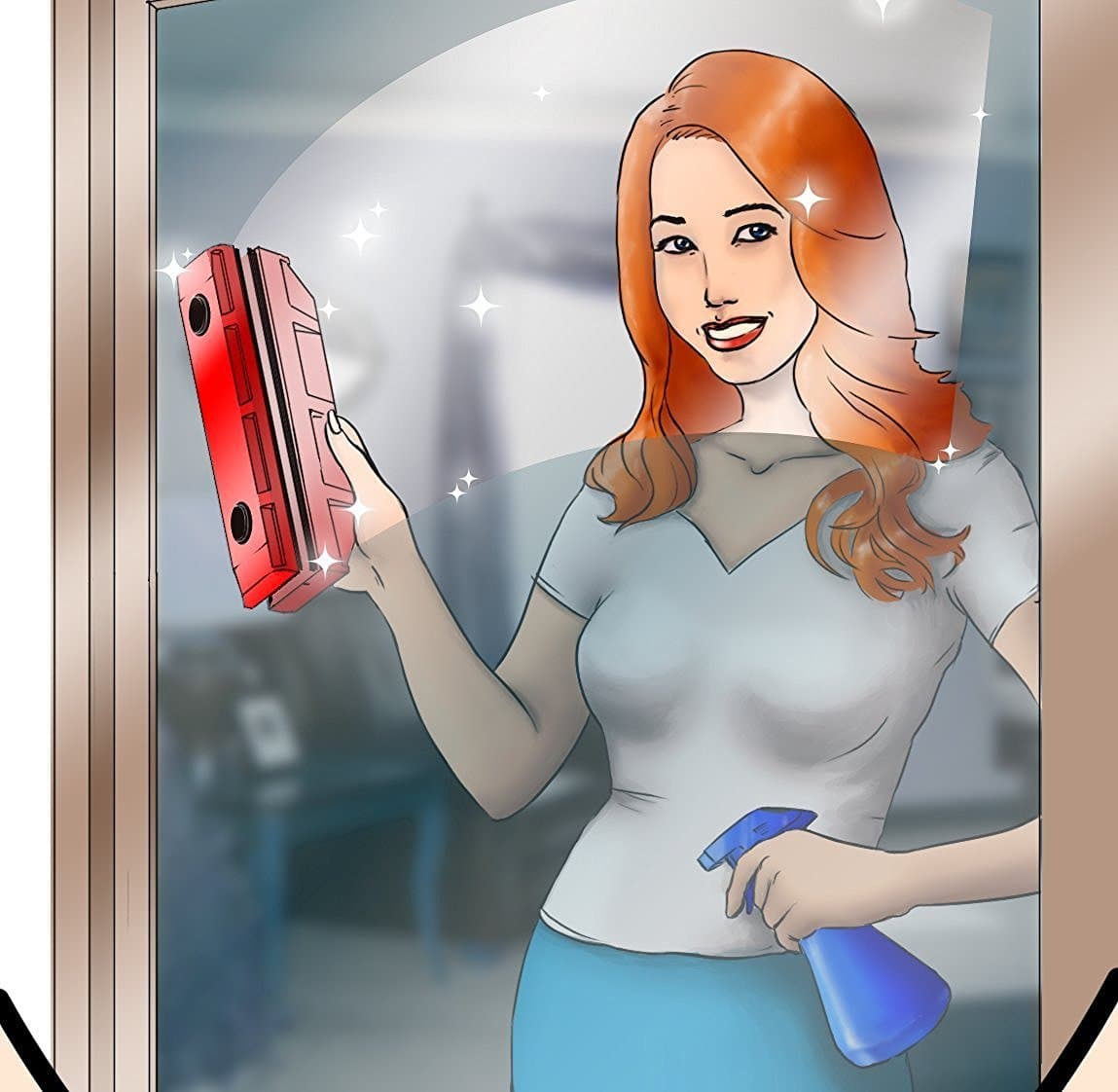 The Glider S-1 Magnetic Window Cleaner for Single Glazed Windows with four Squeegees-Suitable for Warm Countries or Places where Single Windows Consist of up to 8 mm Thick