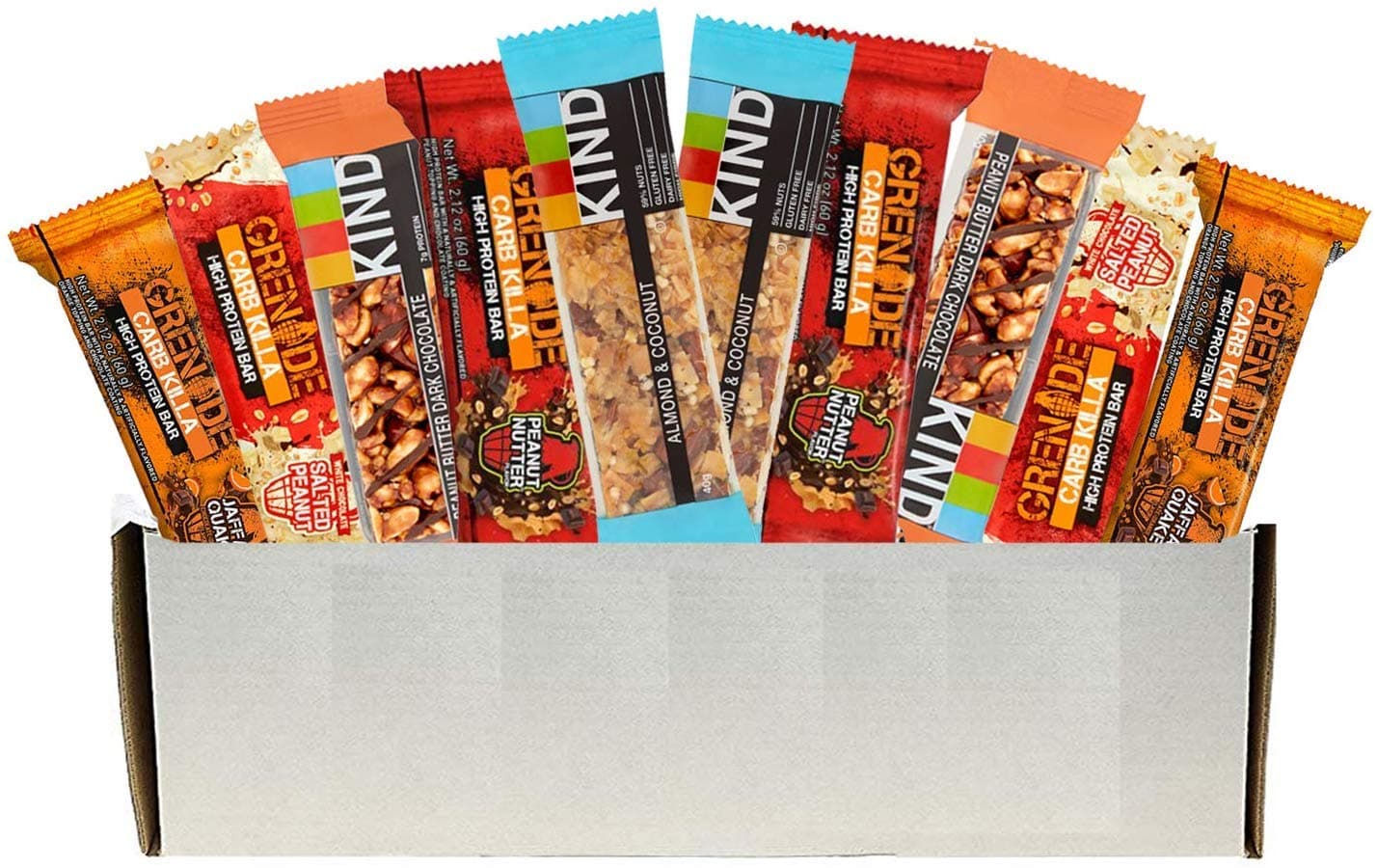 Kind & Grenade Protein Bars High Protein Low Carb Low Sugar Healthy Nutrition Bars-Mixed Case 10 Protein Bars