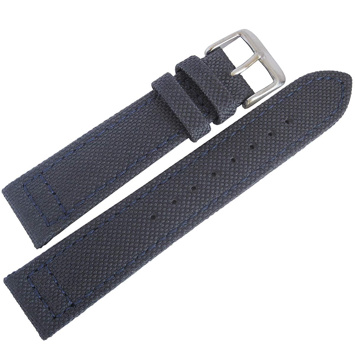EULIT 20mm Navy Blue Canvas Watch Strap