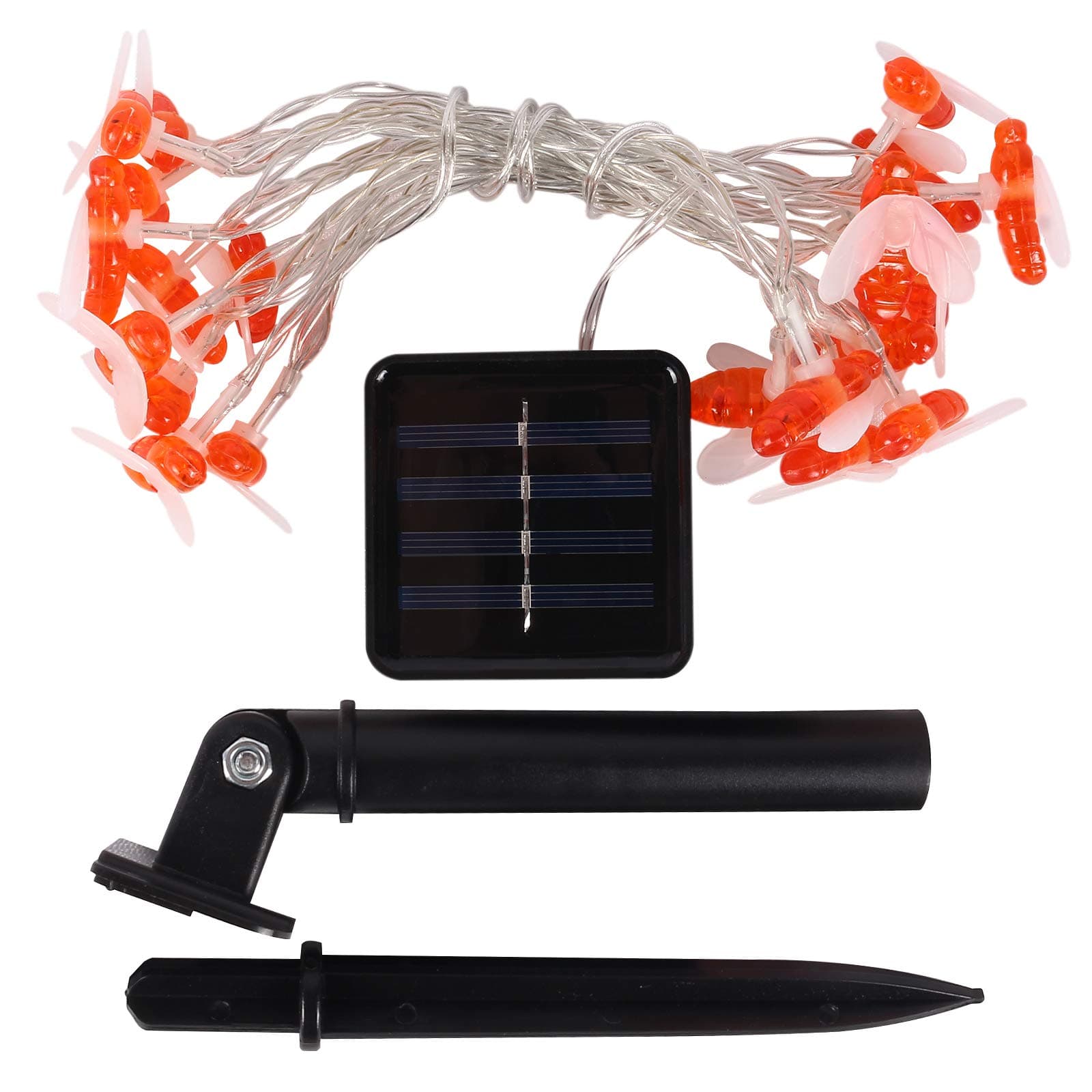 2 Pack Solar Bee Light String, 40 LEDs Solar Bee Lamp String, Fairy String Lights For Garden, Patio, Yard, Lawn and Plant Decorantions