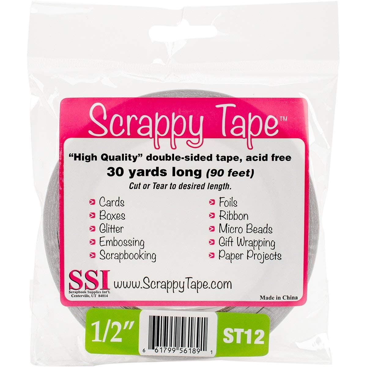 Scrappy Tape1/2"X30 Yards-