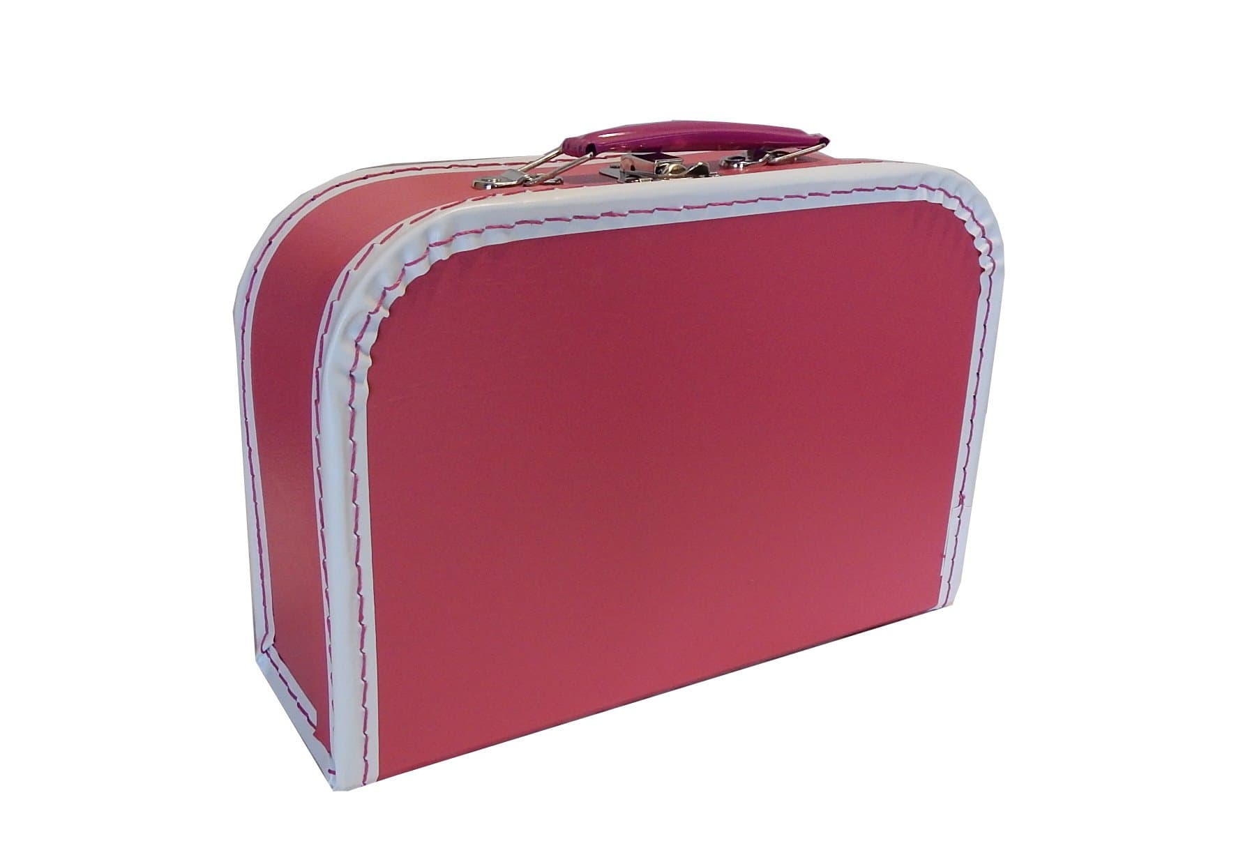 Cardboard Suitcase Fuchsia Case 25 cm with Trim