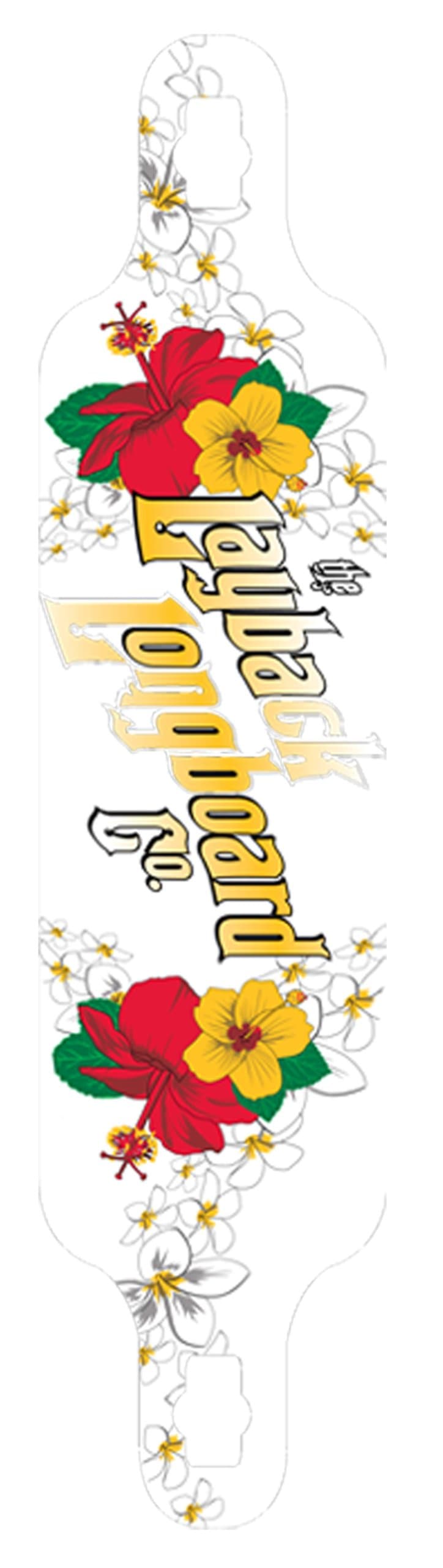 Layback Hibiscus Drop Thru Skateboard Deck (36 x 8.75)