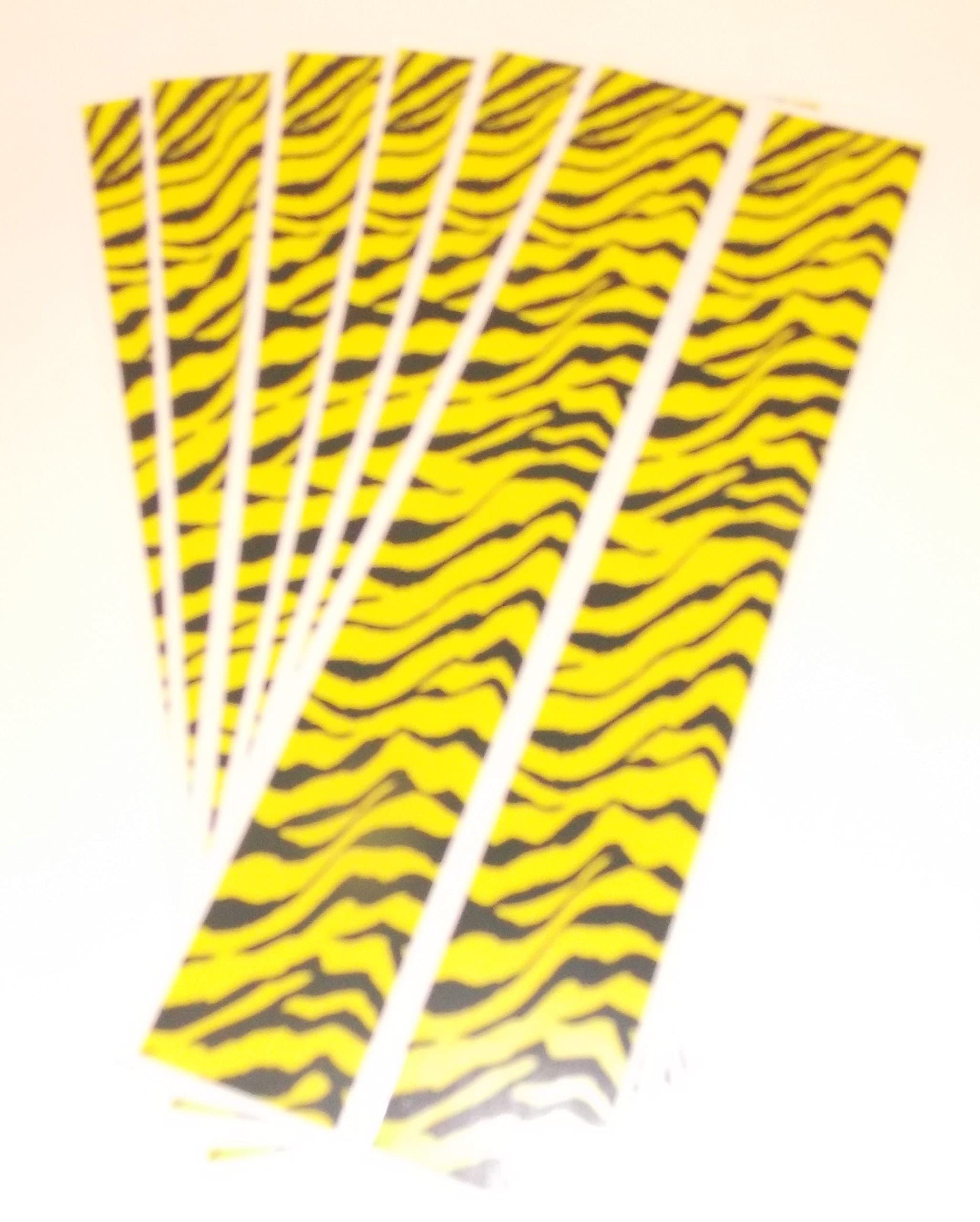 Pathfinder Carbon Arrow Wraps 7" Yellow Tiger Pkg/12