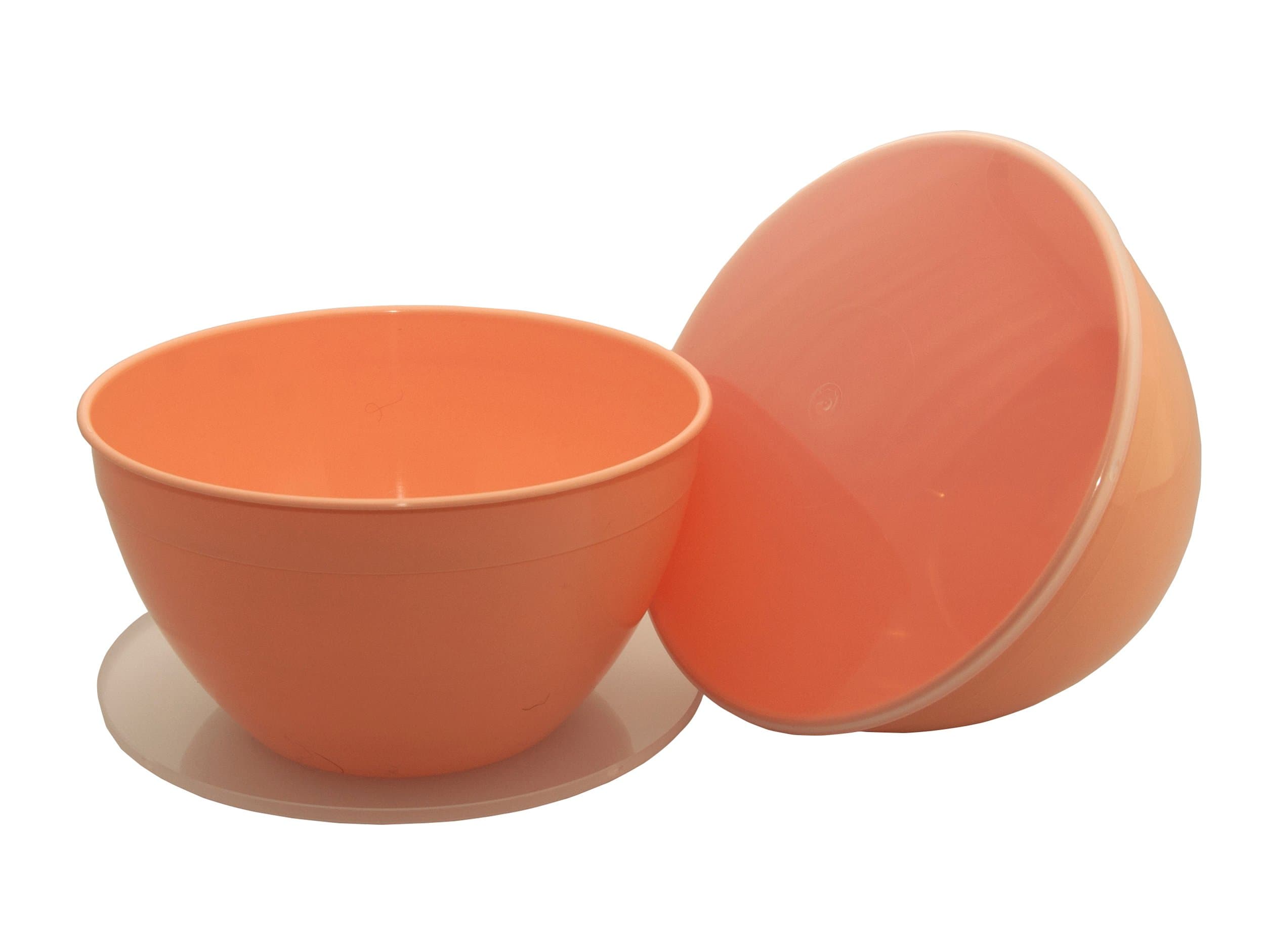 Just Pudding BasinsPastel Peach Basin & Clear Lid 4 Pint or 2.27ltr (Twin Pack)