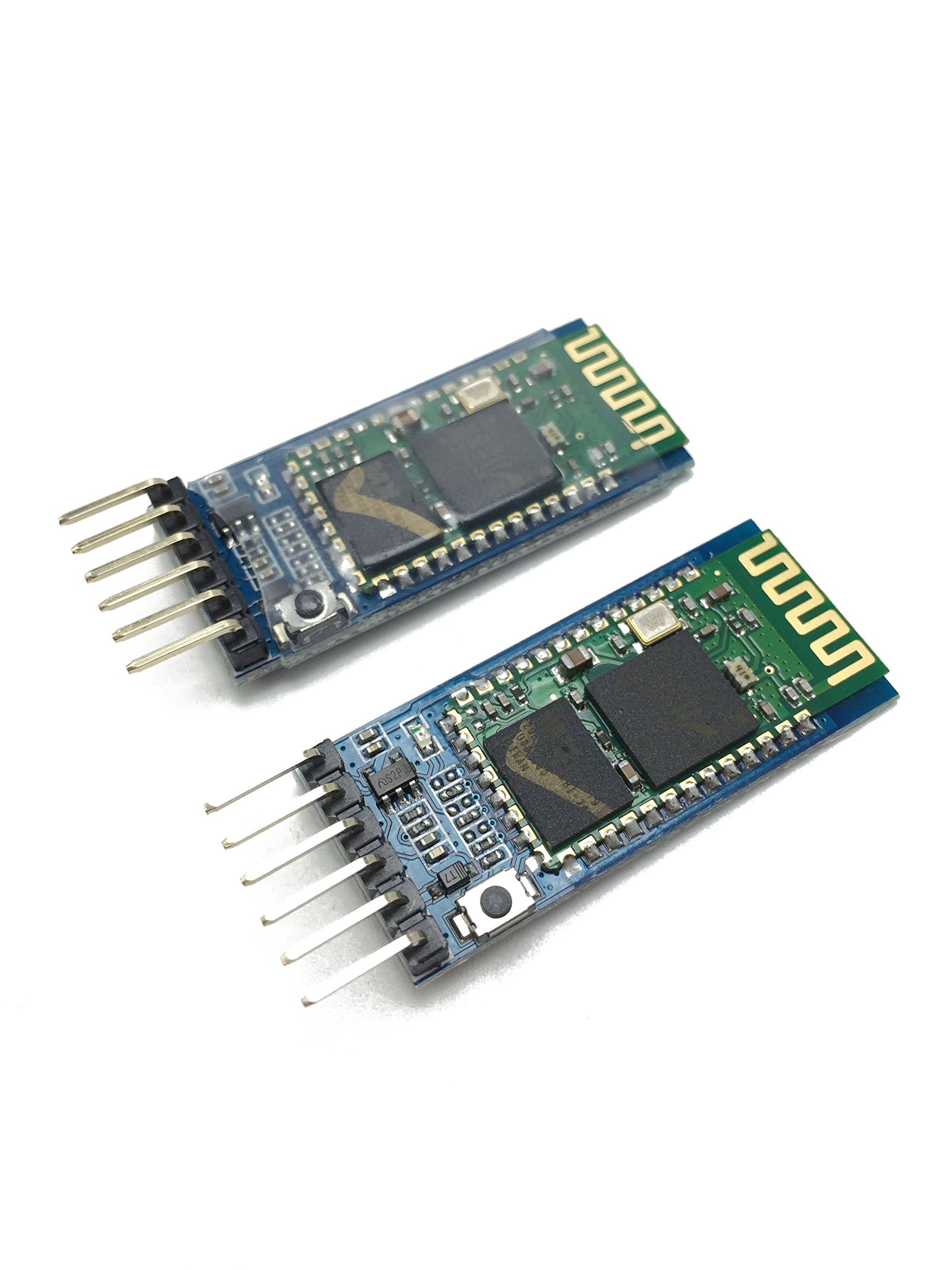 HYY 2Pcs HC-05 Bluetooth Serial Pass-Through Module Wireless Serial Communication Compatible with Arduino