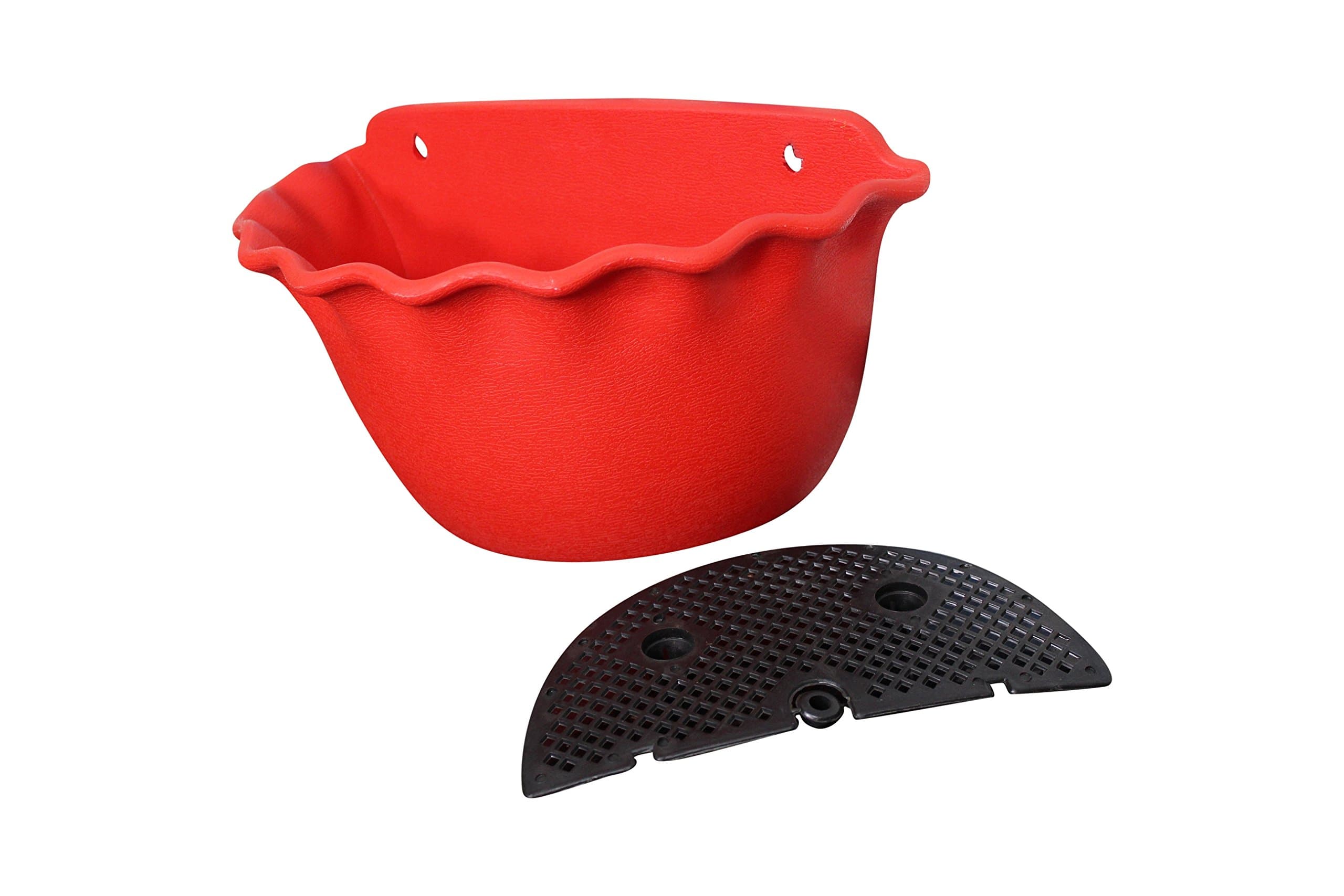 Gardens Need Plastic Platinum Pot Set (Red, 2-Pieces)