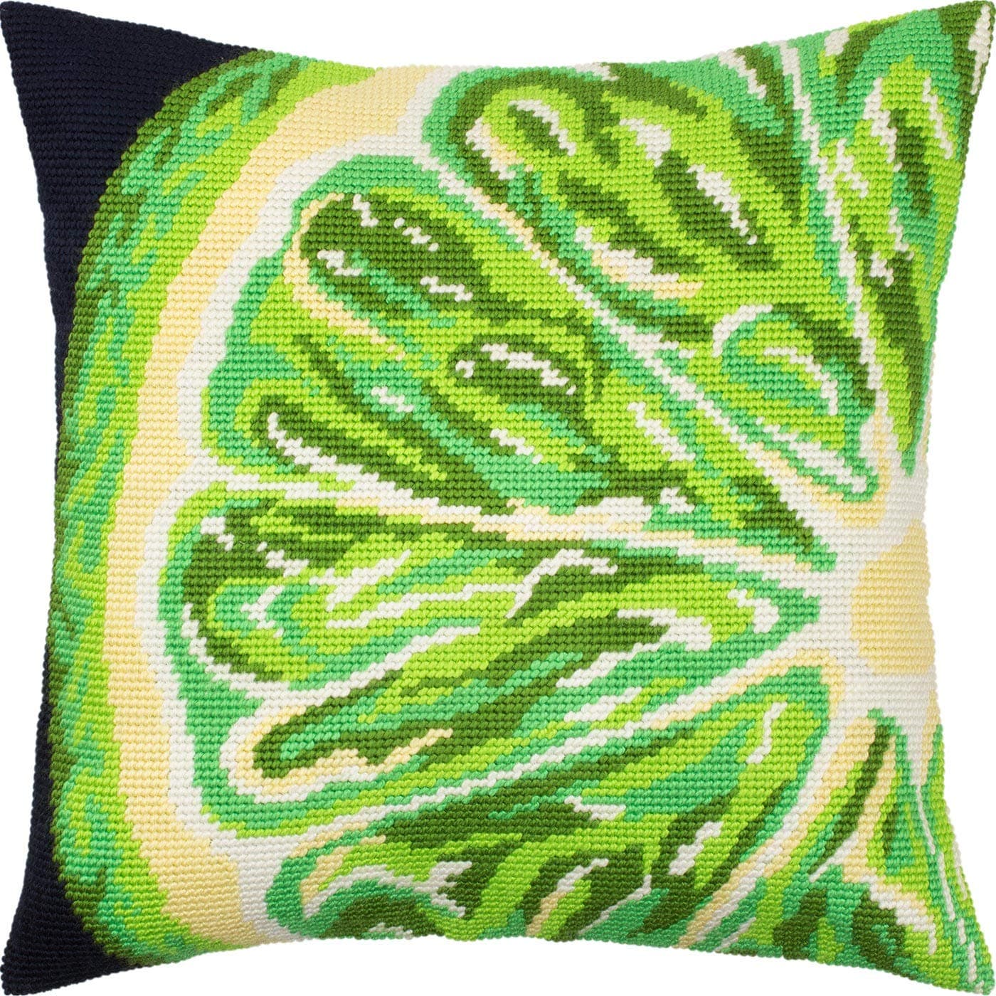 Lime Slice. Needlepoint Kit. Throw Pillow 16×16 Inches. Printed Tapestry Canvas, European Quality