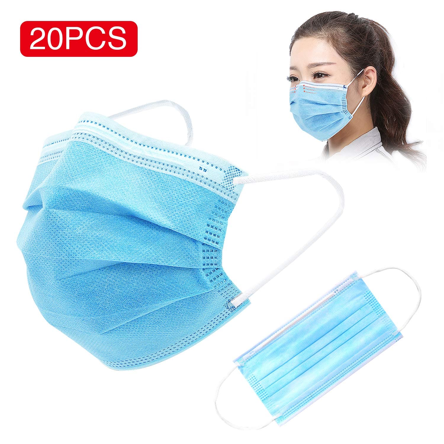 BRINCH 3-Layer Disposable Breathable Face Cover