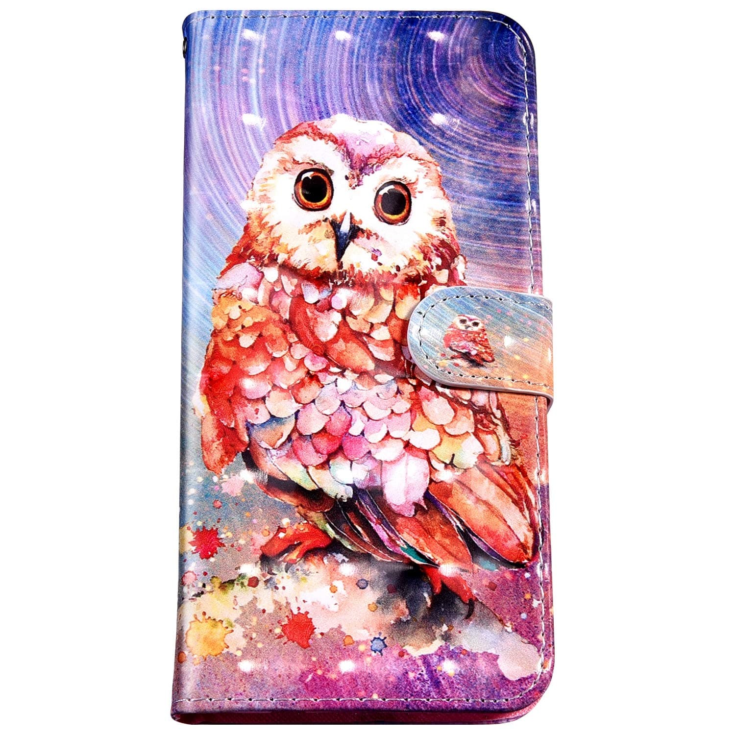 Felfy Compatible with Redmi 5 Plus Case Leather Flip Wallet Phone Case,Compatible with Redmi 5 Plus Flip Case Cover Flower Dog Wolf Cat Fashion Pattern Leather Case with Magnetic and Card Slot