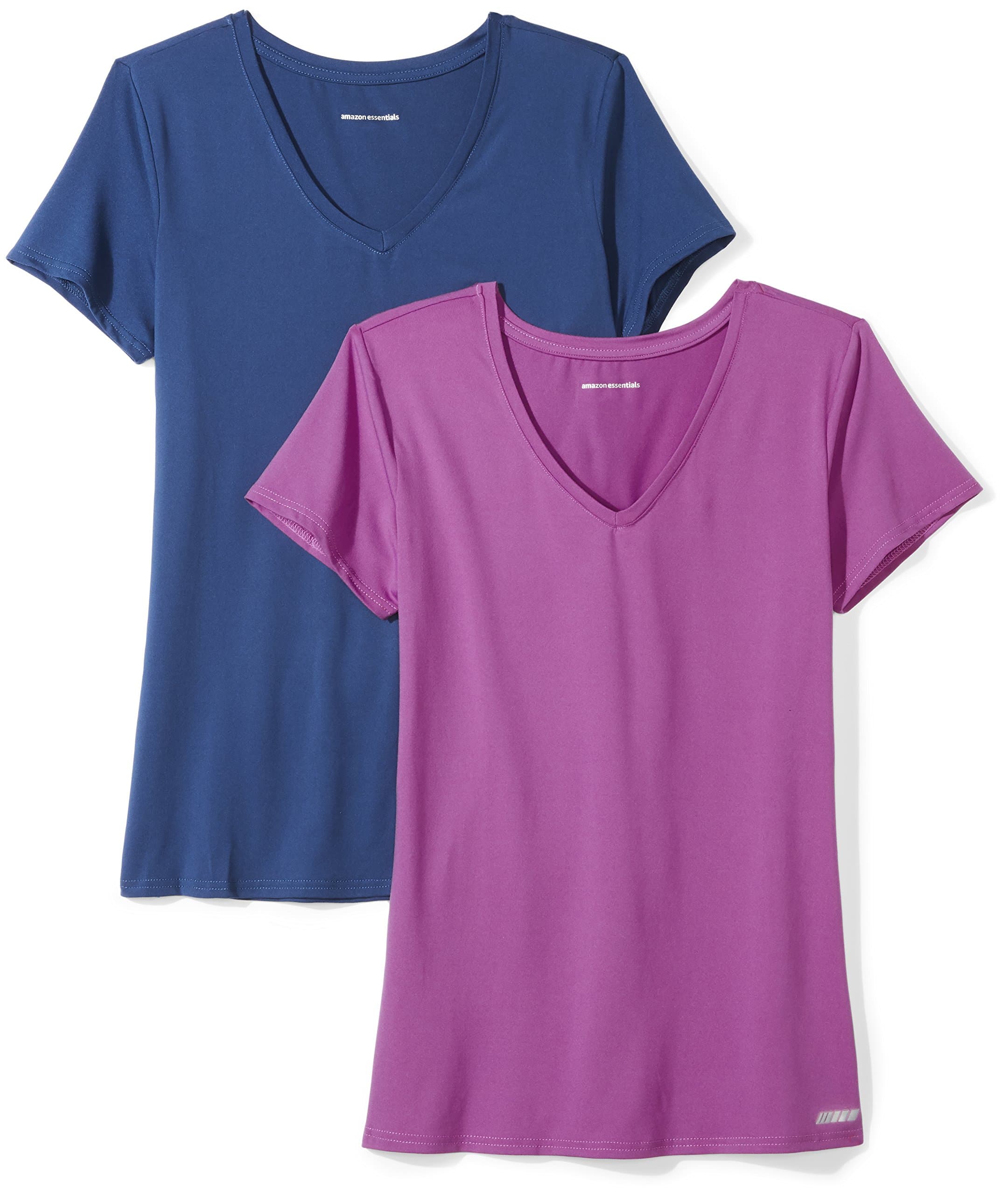 Womens Active Quick Dry Tech Stretch Short-Sleeve V-Neck T-Shirt (Available in Plus Size)