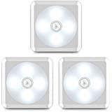 URPOWER Motion Sensor Light, Battery Operated Closet Light Wireless Motion Sensor Closet Lights Stick-on Anywhere Motion Sensor Night Lights for Stair, Cabinet, Closet, Bathroom(Cool White 3 Pack)