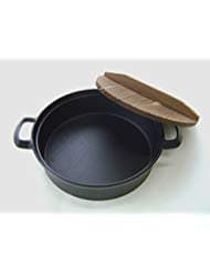 IWACHU Nambu Ironware/Cast Iron Sukiyaki Pan with Lid
