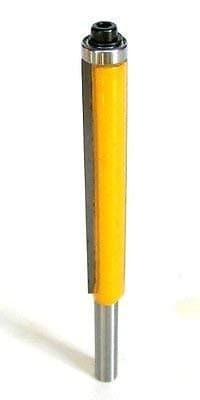Emivery 1pc Extra Long Flush Trim Router Bit 1/4" Shank x 3/8" Cutting Diameter x 2" Height For Woodworking Milling Cutter,Top and Bottom Bearing