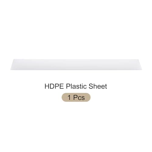48" x 6" x 1/2" HDPE Plastic Sheet, High Density Polyethylene Sheet Cutting Board White Solid Block, [for DIY, Home Floor]